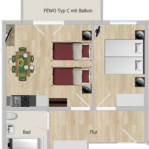 Apartment mit 2 Schlafzimmern