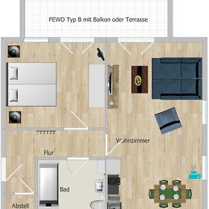 Apartment mit 1 Schlafzimmer